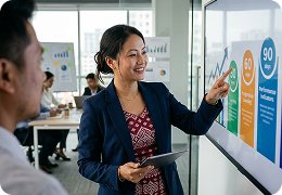 Measure learning adoption and impact with structured 30/60/90 reporting loops. 